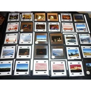 1948 Lot of 60 Color Photo Slides Aspen Colorado New Year Christmas Rainbo Bread